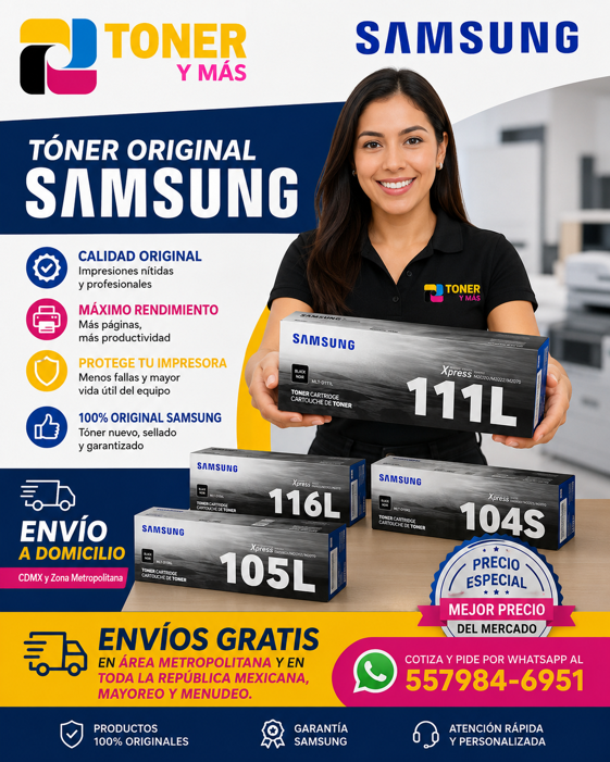 VENTA DE TONER SAMSUNG A DOMICILIO EN CDMX